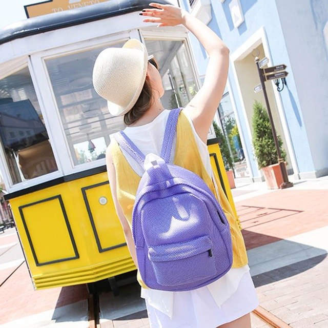 Backpack Women Bag Fashion Hollow Mesh School Bags Bags & Wallets - Jameson Ward