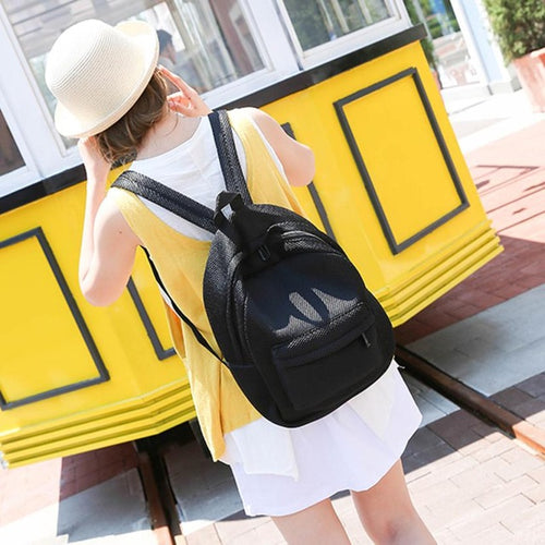Backpack Women Bag Fashion Hollow Mesh School Bags Bags & Wallets - Jameson Ward