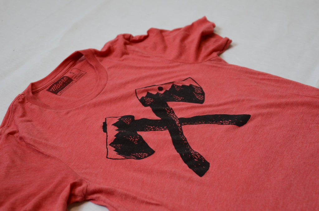 Axe Tee-Red Triblend Men's Clothing - Jameson Ward