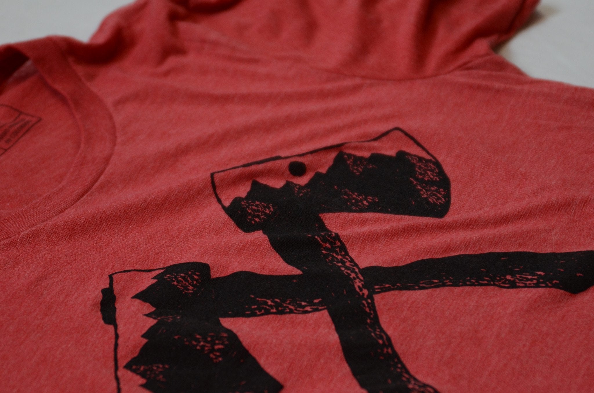 Axe Tee-Red Triblend Men's Clothing - Jameson Ward