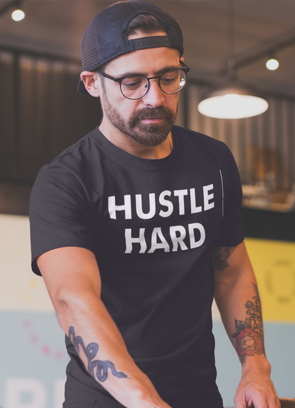 Hustle Harder Men T-Shirt T-shirts - Jameson Ward