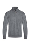 SOLID QUARTER ZIP SWEATER