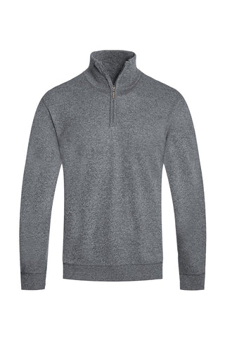 SOLID QUARTER ZIP SWEATER