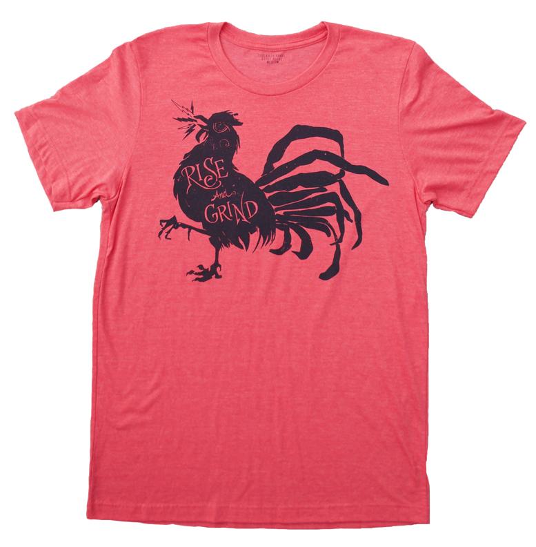 Rise and Grind Heather Red T-shirts - Jameson Ward