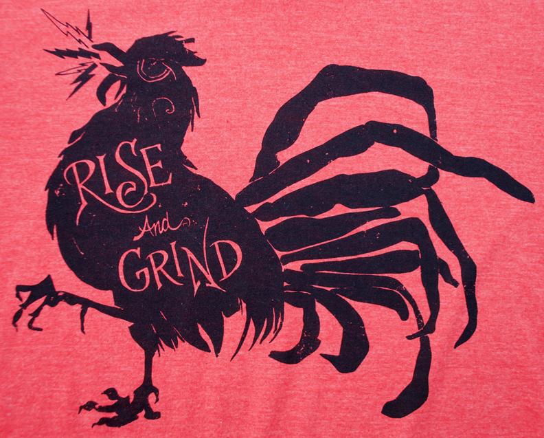 Rise and Grind Heather Red T-shirts - Jameson Ward