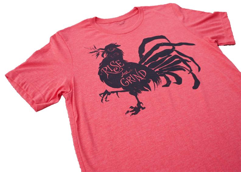 Rise and Grind Heather Red T-shirts - Jameson Ward