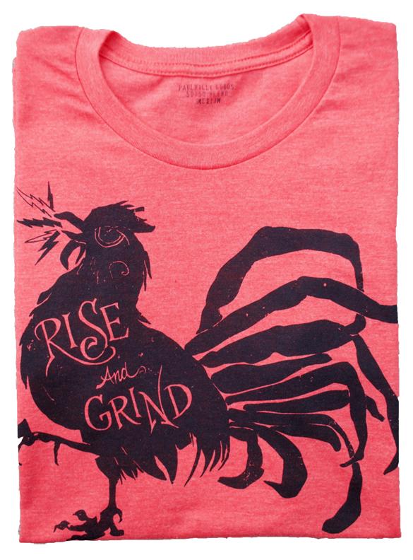 Rise and Grind Heather Red T-shirts - Jameson Ward