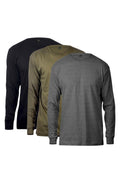 Basic Long Sleeve Tee 3 Pack (Black & Charcoal & T-Shirt - Jameson Ward