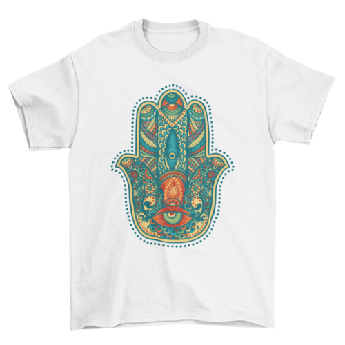 Lovely Unique Fashion Colorful Hamsa Mandalas Signs & Symbols t-shirt T-shirts - Jameson Ward