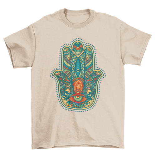Lovely Unique Fashion Colorful Hamsa Mandalas Signs & Symbols t-shirt T-shirts - Jameson Ward