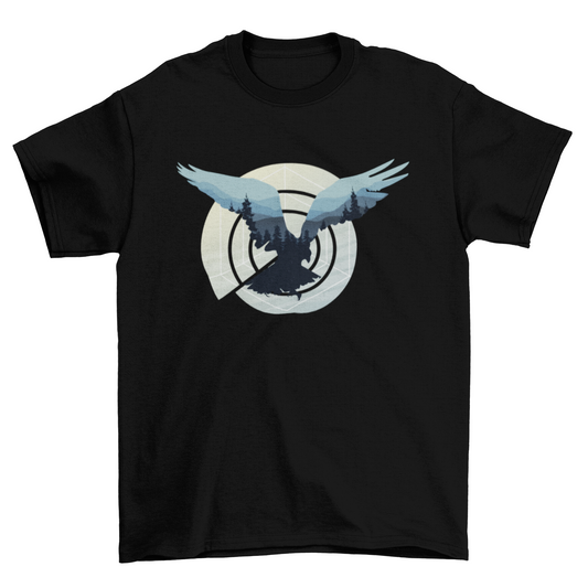 Shapes Abstract bird Flying Away Nature Animal Fashion t-shirt