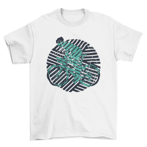 BMX Logo Mountain Bike Rider Silhouette Bicycle Distressed Background T-shirts - Jameson Ward