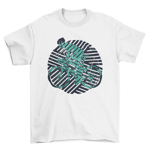 BMX Logo Mountain Bike Rider Silhouette Bicycle Distressed Background T-shirts - Jameson Ward