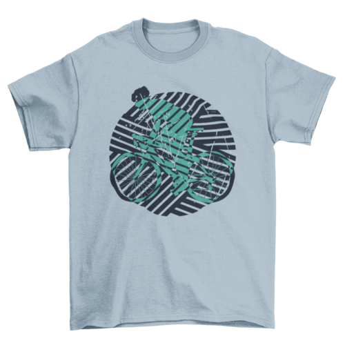 BMX Logo Mountain Bike Rider Silhouette Bicycle Distressed Background T-shirts - Jameson Ward