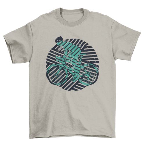 BMX Logo Mountain Bike Rider Silhouette Bicycle Distressed Background T-shirts - Jameson Ward