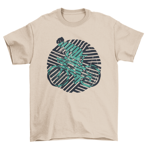 BMX Logo Mountain Bike Rider Silhouette Bicycle Distressed Background T-shirts - Jameson Ward
