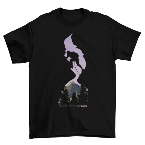 Conquer your fear Tee Mountain Rock climbing Hiking Unisex tshirt T-shirts - Jameson Ward
