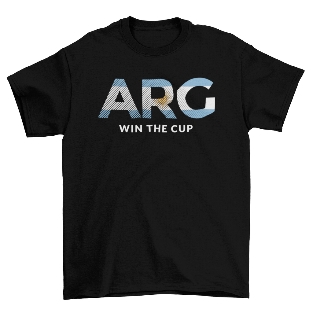 Sports Hobby Football Russia Cup Argentina Quote "ARG WIN THE CUP" T-shirts - Jameson Ward