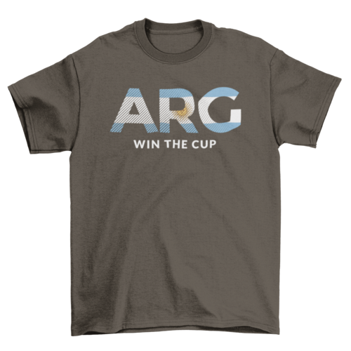 Sports Hobby Football Russia Cup Argentina Quote "ARG WIN THE CUP" T-shirts - Jameson Ward