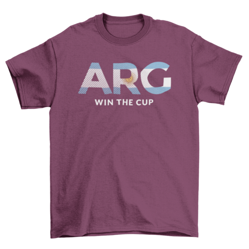 Sports Hobby Football Russia Cup Argentina Quote "ARG WIN THE CUP" T-shirts - Jameson Ward