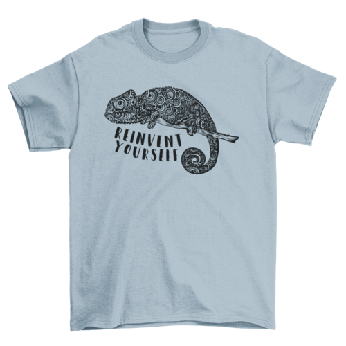 Wild Zoo Chameleon Made Mandalas Tribal Quote Reinvent Yourself Animal T-shirts - Jameson Ward
