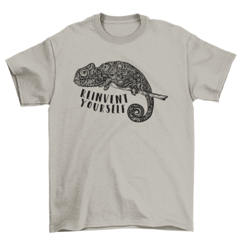 Wild Zoo Chameleon Made Mandalas Tribal Quote Reinvent Yourself Animal T-shirts - Jameson Ward