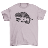 Wild Zoo Chameleon Made Mandalas Tribal Quote Reinvent Yourself Animal