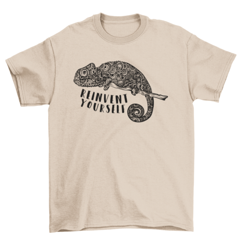 Wild Zoo Chameleon Made Mandalas Tribal Quote Reinvent Yourself Animal T-shirts - Jameson Ward