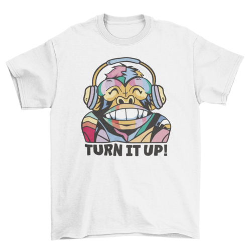 Colorful monkey music t-shirt T-shirts - Jameson Ward