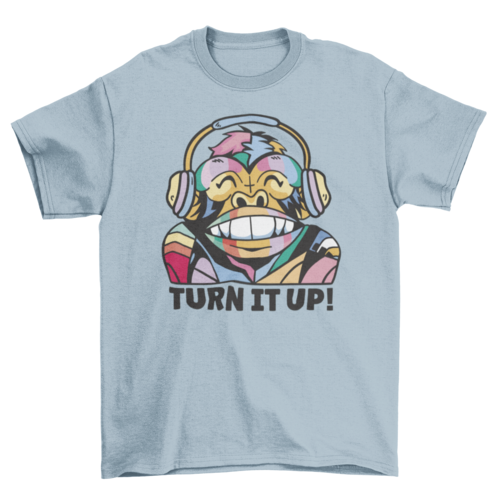 Colorful monkey music t-shirt T-shirts - Jameson Ward