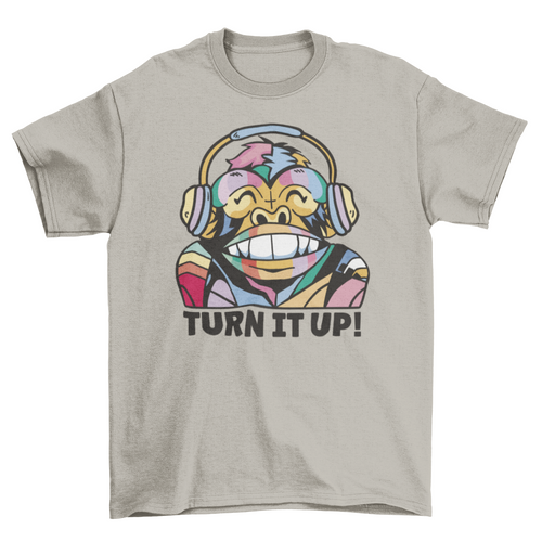 Colorful monkey music t-shirt T-shirts - Jameson Ward
