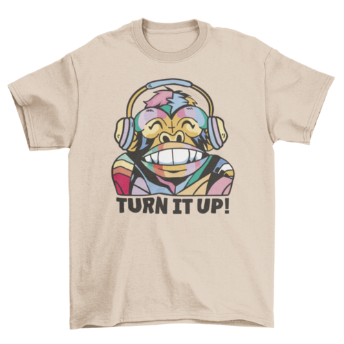 Colorful monkey music t-shirt T-shirts - Jameson Ward