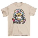 Colorful monkey music t-shirt