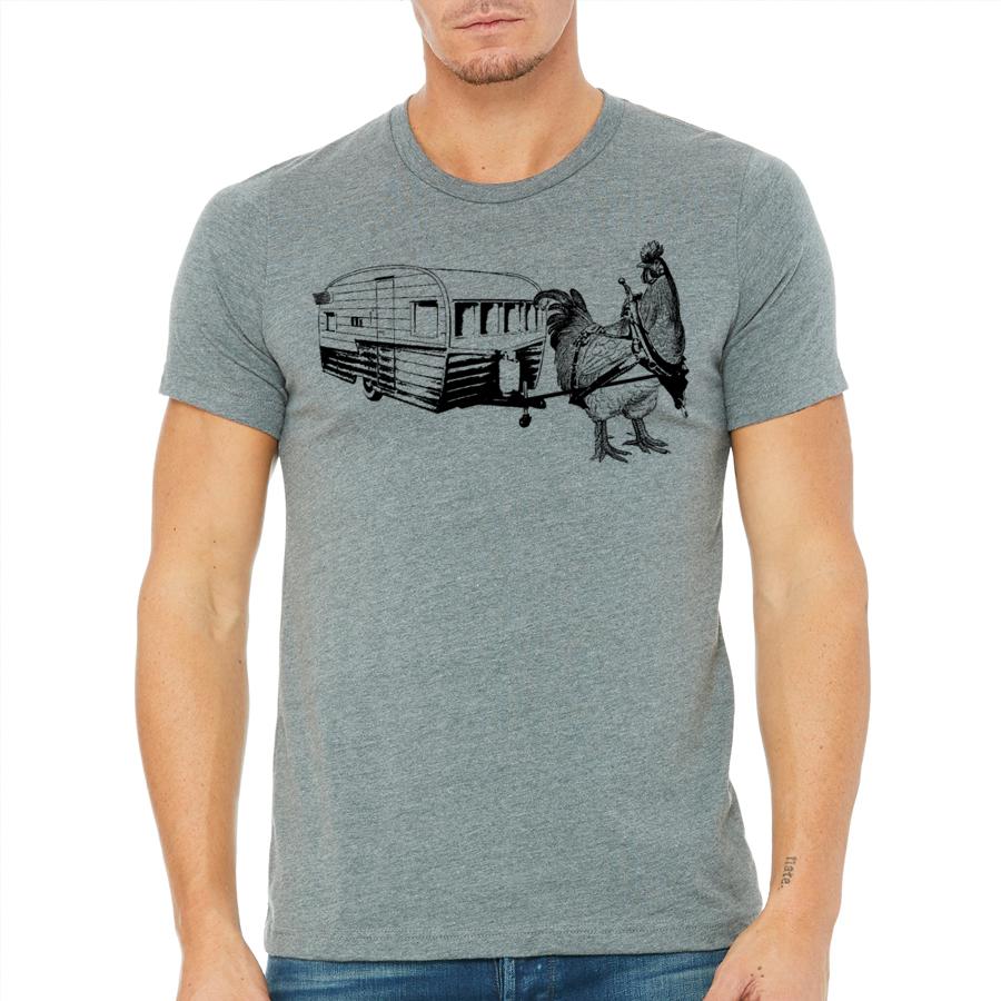 Chicken Pulling a Trailer T-shirts - Jameson Ward