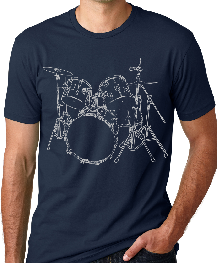 Drums T shirt cool Musician T-shirt screen printed Men's Clothing - Jameson Ward