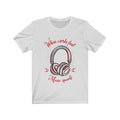 Headphone Words Fail Music Speaks Short Sleeve Tee Men's Clothing - Jameson Ward