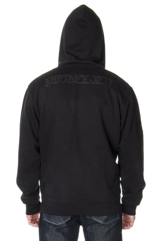 65 MCMLXV Men's Fleece Zip Hoodie In Black