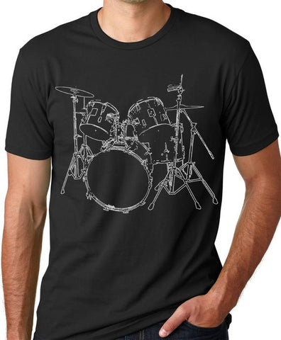 Drums T shirt cool Musician T-shirt screen printed