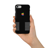 Retro Apple Logo Vintage iPhone Case Black / White