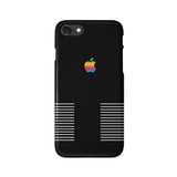 Retro Apple Logo Vintage iPhone Case Black / White