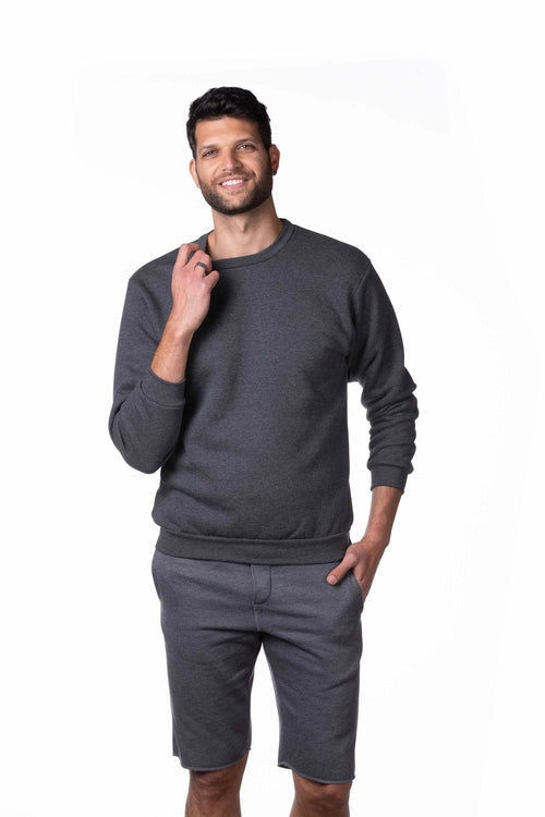 Men's Blank Fleece Crew Neck Sweatshirt Made in USA Sweaters & Hoodies - Jameson Ward