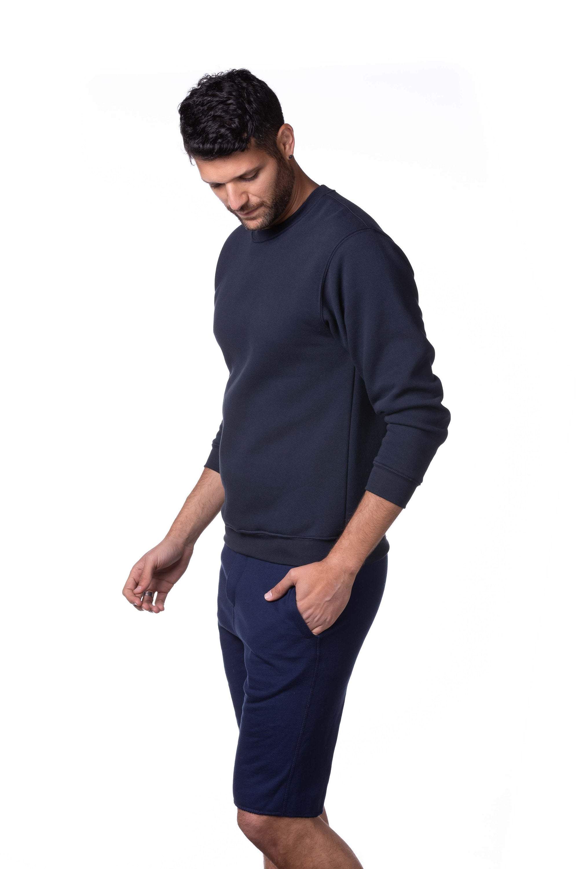 Men's Blank Fleece Crew Neck Sweatshirt Made in USA Sweaters & Hoodies - Jameson Ward