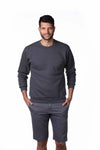 Men's Blank Fleece Crew Neck Sweatshirt Made in USA