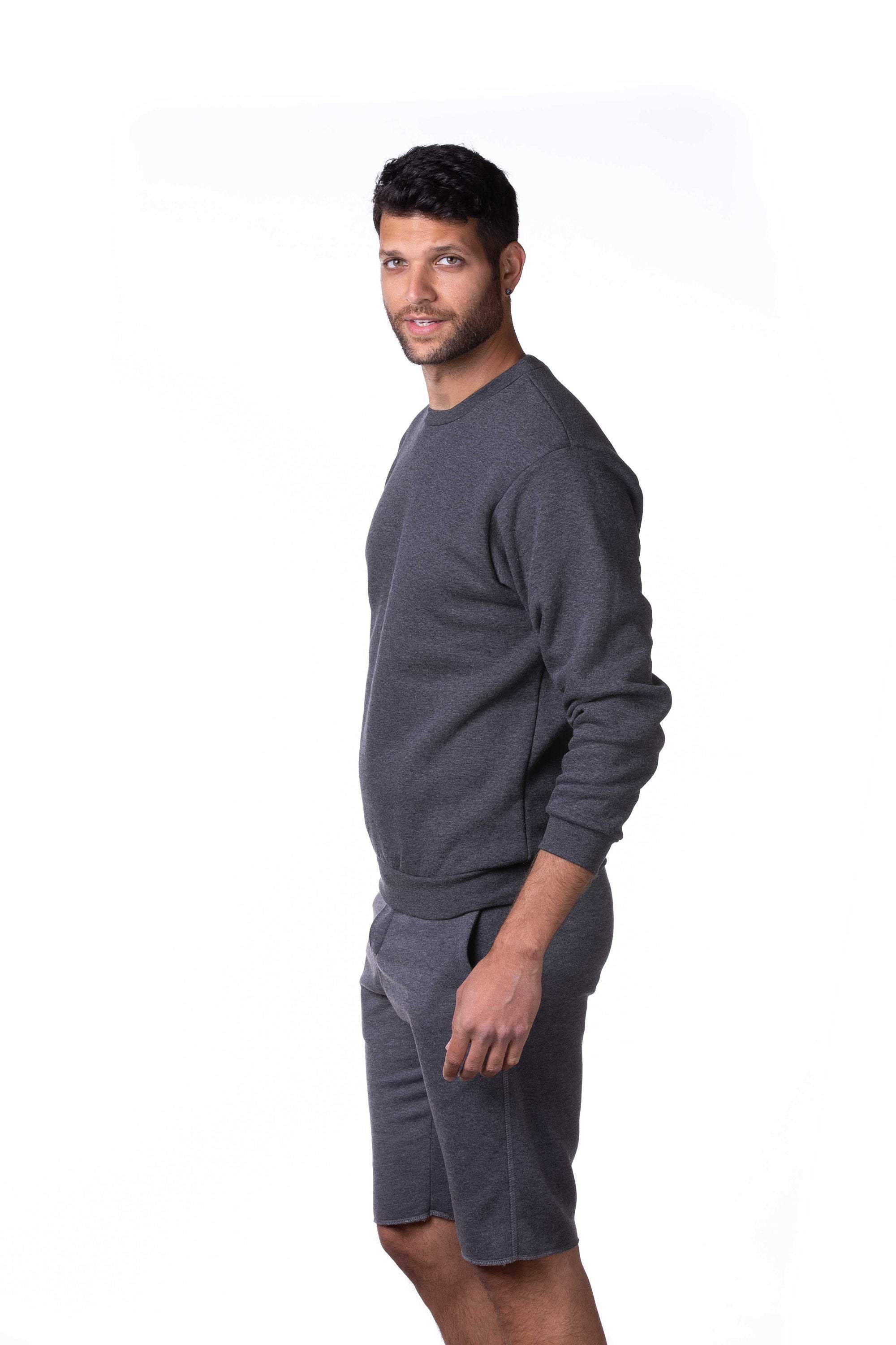 Men's Blank Fleece Crew Neck Sweatshirt Made in USA Sweaters & Hoodies - Jameson Ward
