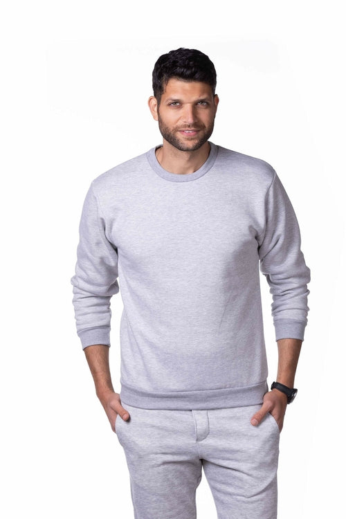 Men's Blank Fleece Crew Neck Sweatshirt Made in USA Sweaters & Hoodies - Jameson Ward
