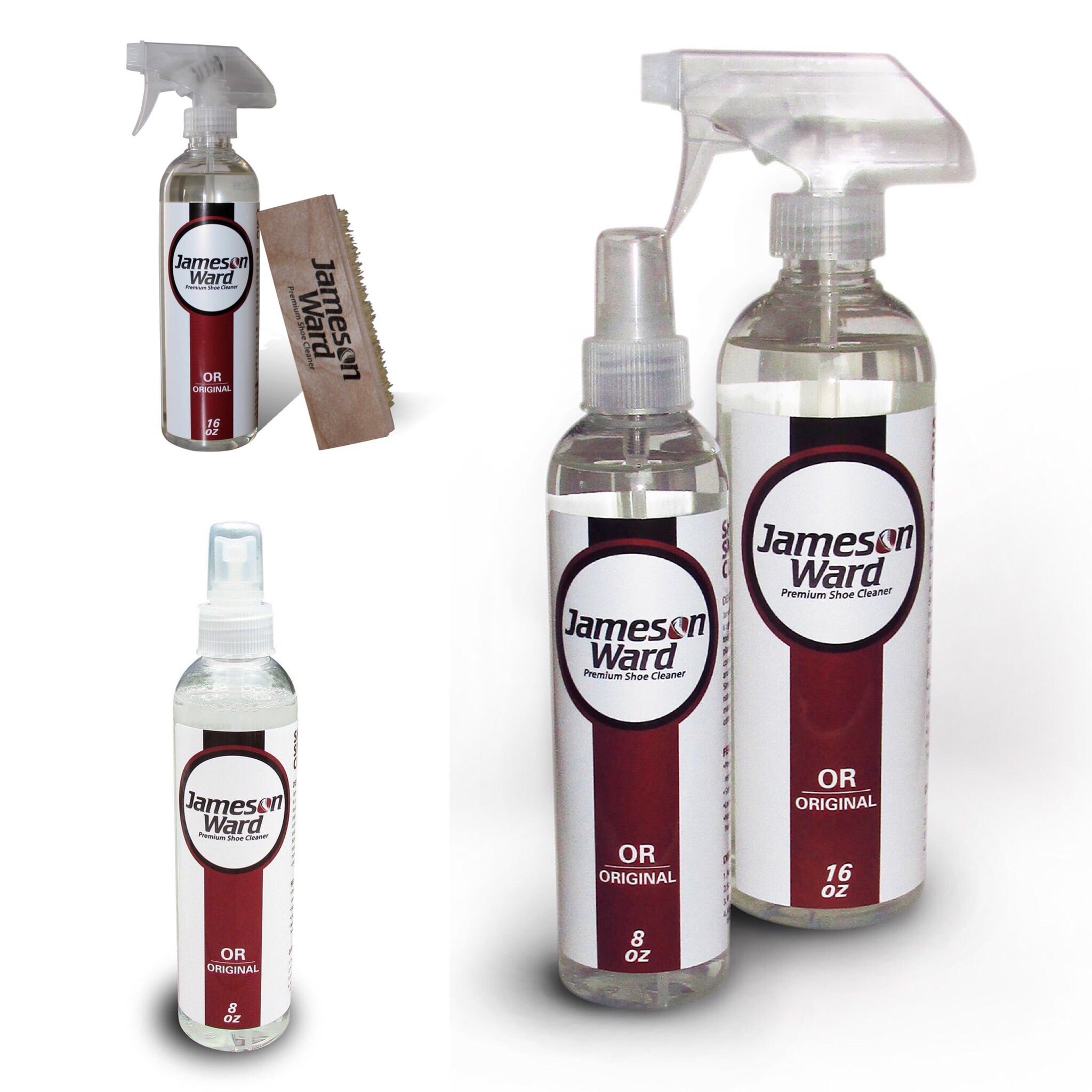 Jameson Ward Premium Shoe Cleaner Clear Easy To Use 16 oz Spray Bottle Premium Shoe Cleaner - Jameson Ward