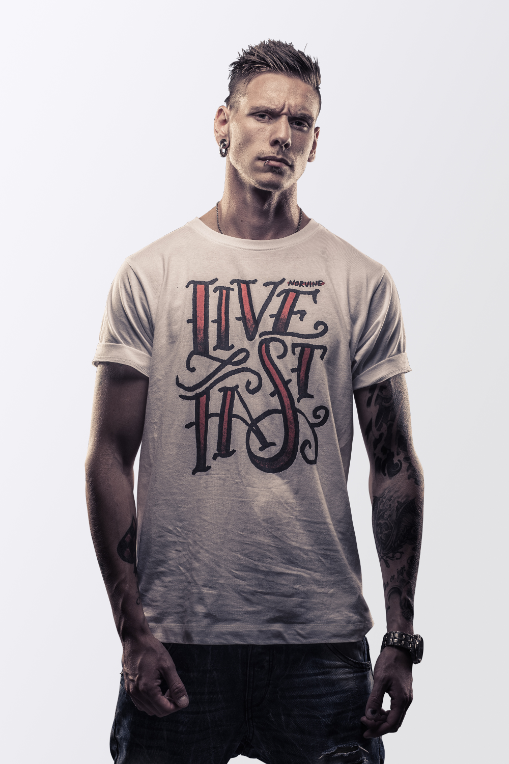 Live Fast White T-Shirt (Norvine) T-Shirt - Jameson Ward