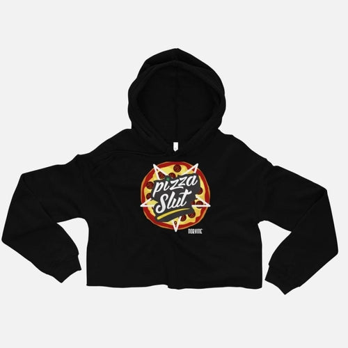 Pizza Slut Crop Hoodie Men's Clothing - Jameson Ward