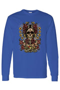 Unisex Frida Kahlo The Artist Sugar Skull Long T-Shirt - Jameson Ward
