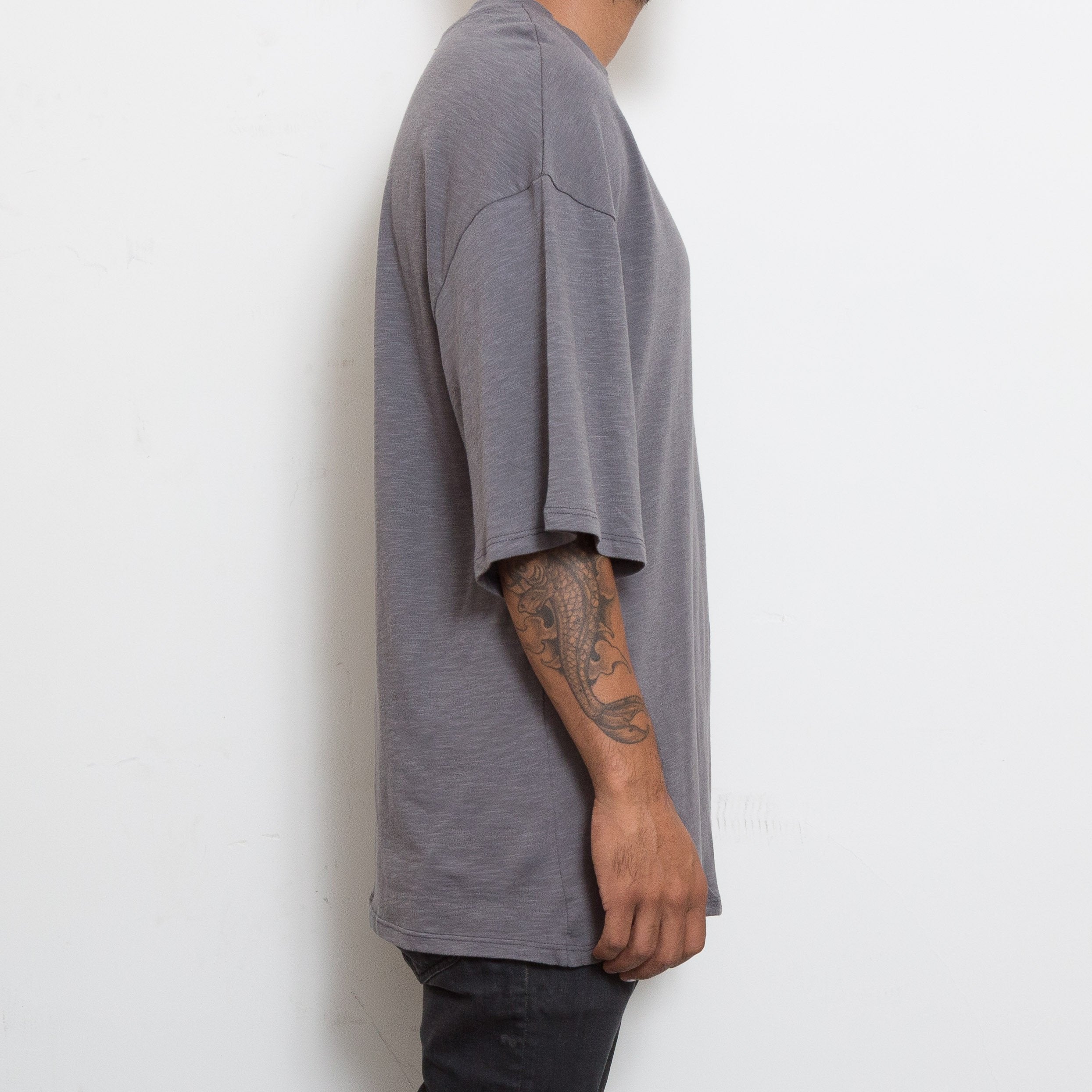 DROP SHOULD BOX TEE- SMOKE T-Shirt - Jameson Ward